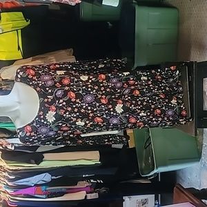 Soma stretchy floral long sleeve dress